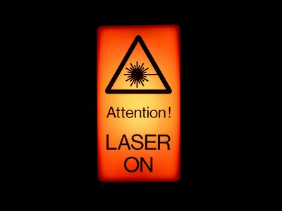 Laserwarnleuchte Laserwarnleuchte, die vor unbefugen Zutritt warnt
